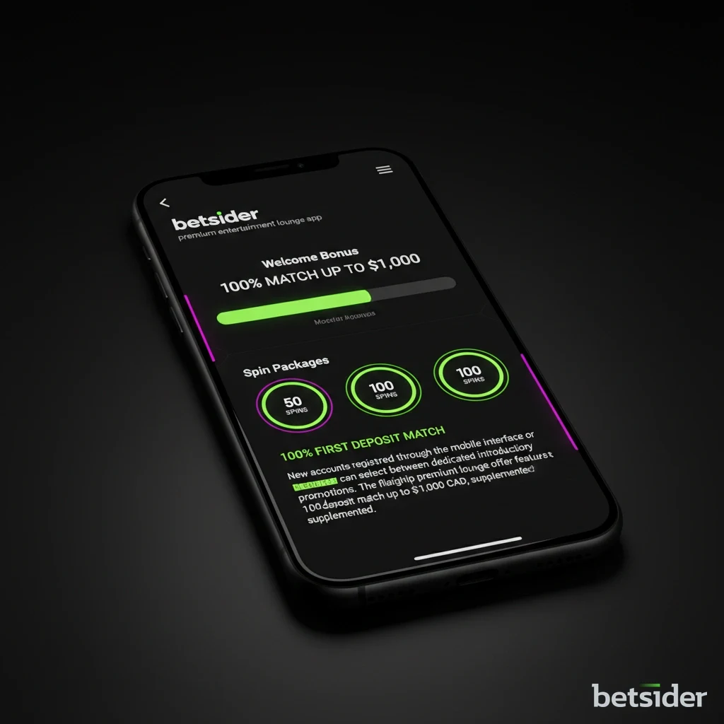 Smartphone displaying account bonus balance and daily spins tracker