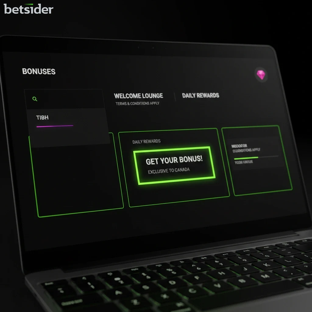 Account interface showing active bonus alerts and claim notices.