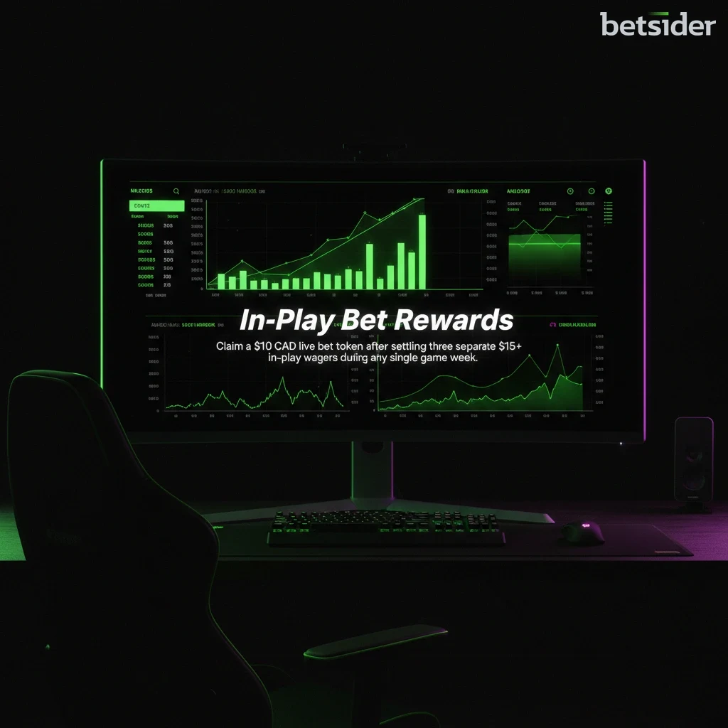 In-play market tracker on a portable screen