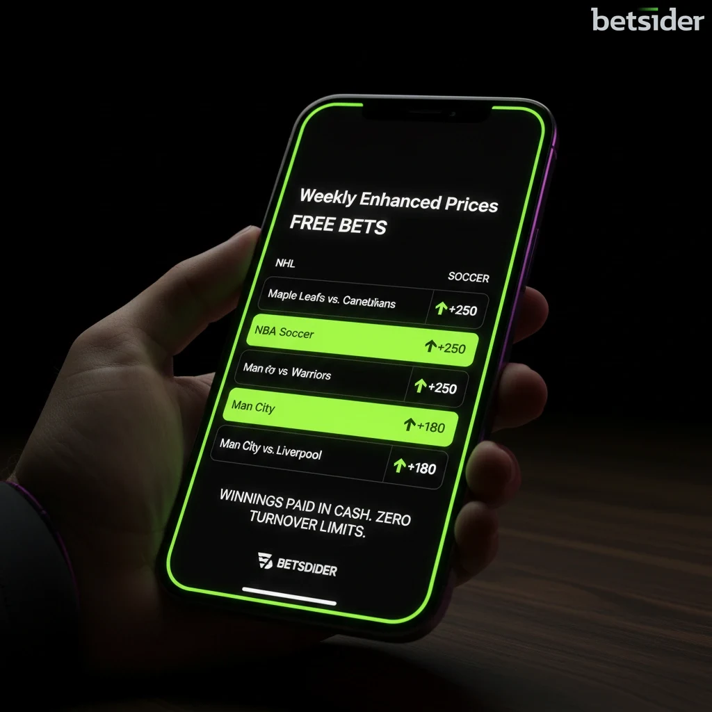 Boosted odds icon on sports market interface