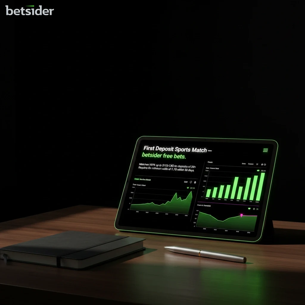 Deposit match bonus display on a tablet