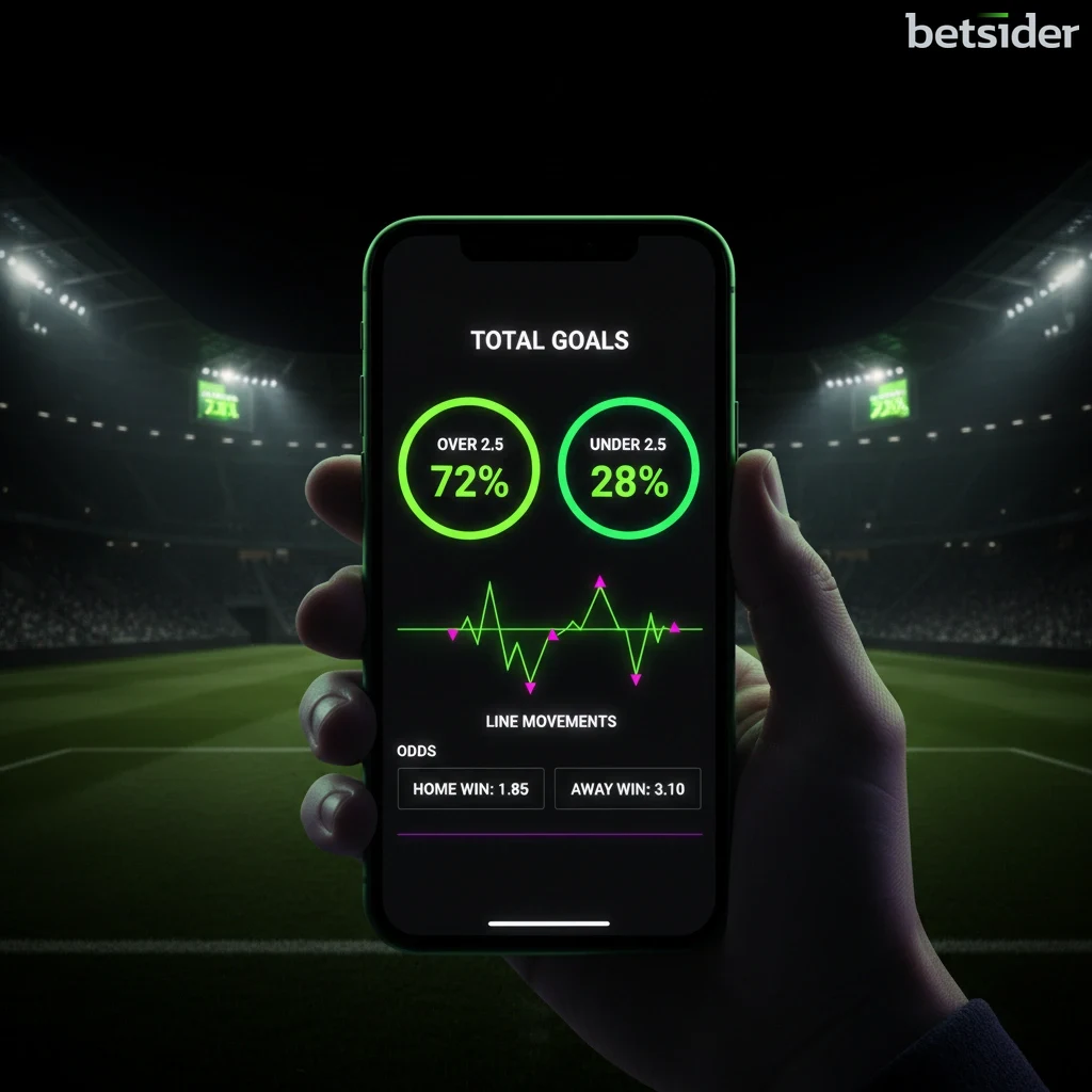 Real-time pitch interface tracking live corner counts and next goalscorer odds.