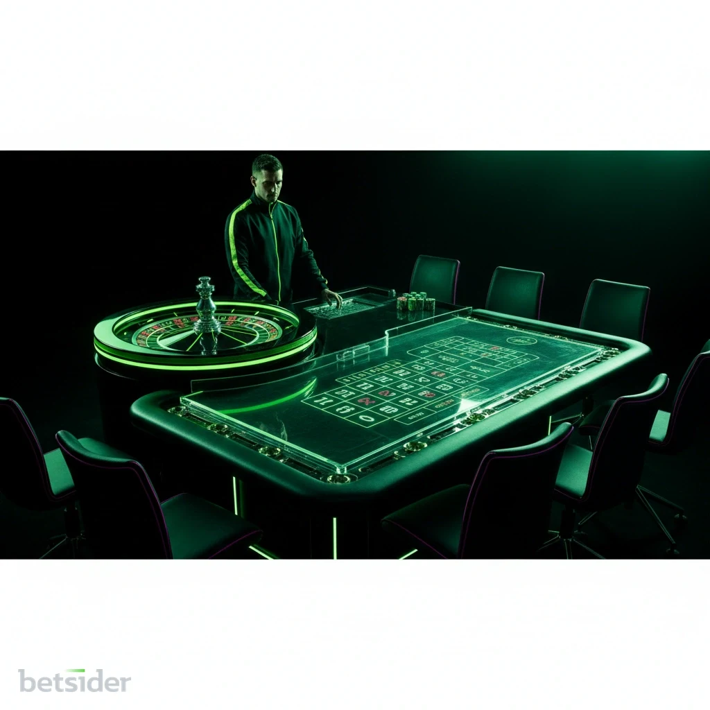 Live dealer managing multiple card hands at a Betsider blackjack table