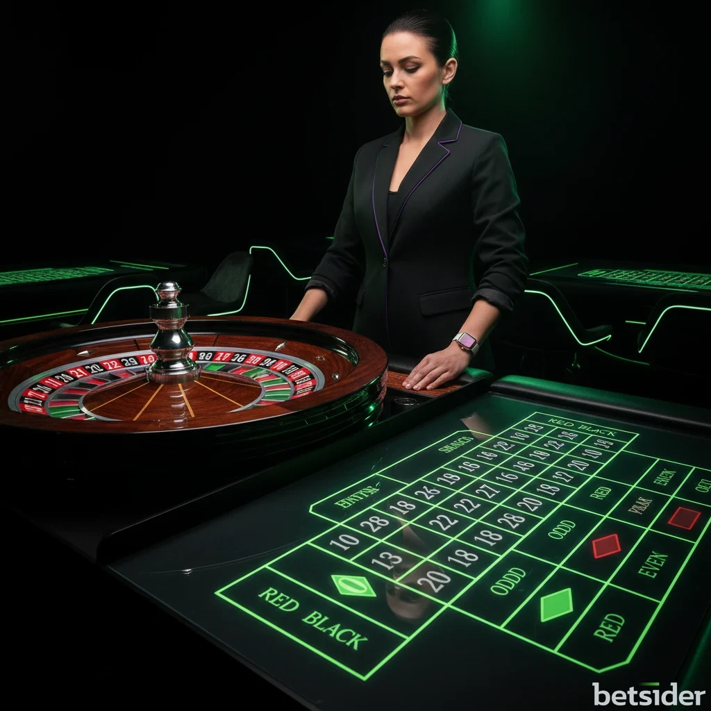 Betsider live European roulette wheel and betting grid in high definition