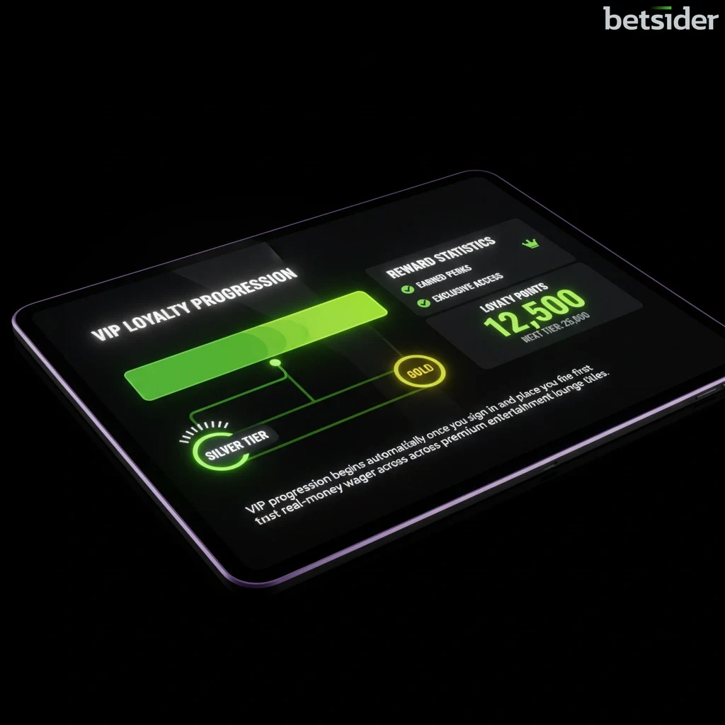 Overview of the Betsider VIP rewards and tier progression system