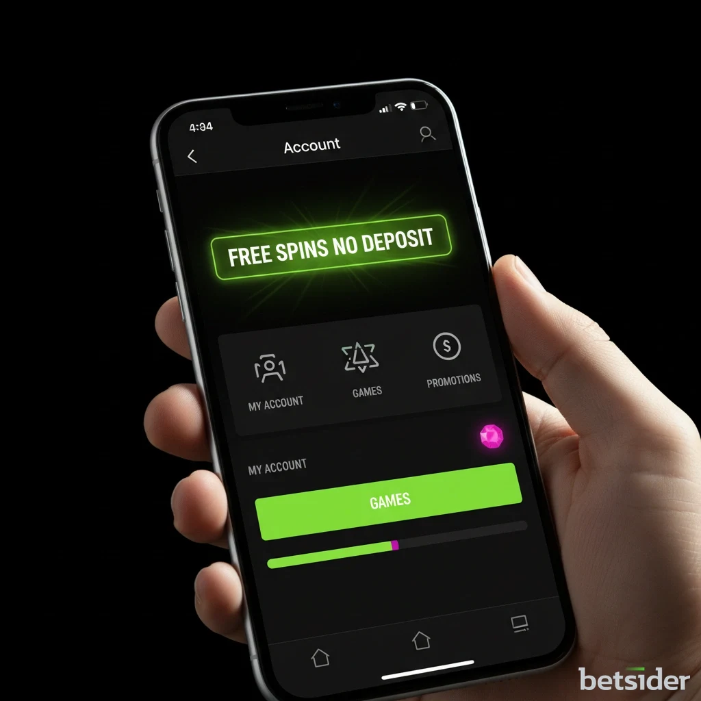 Betsider user profile header with active cashback notification banner.