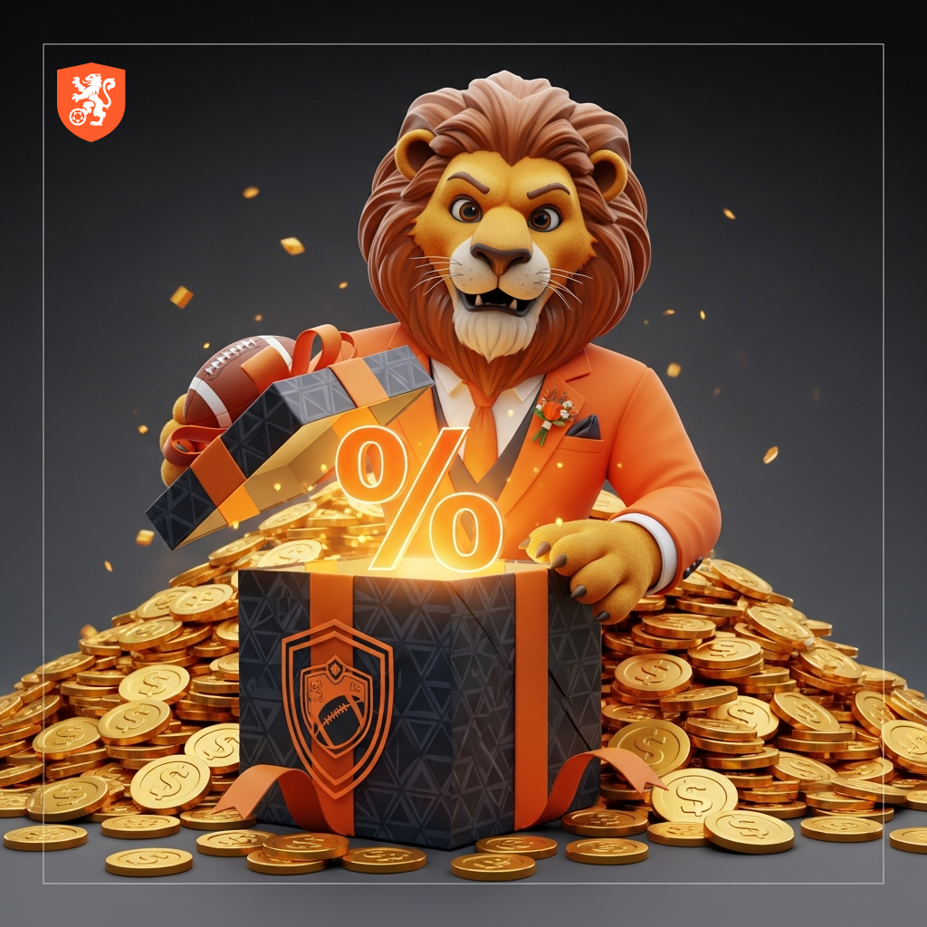 Betoranje lion mascot with a sports bonus